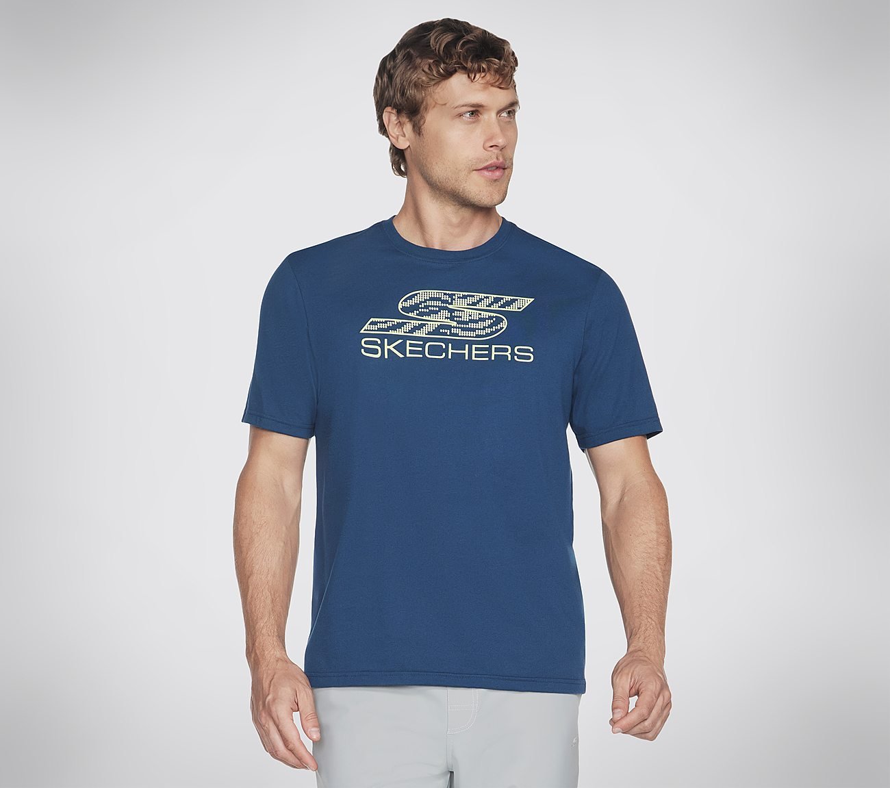 SKECHERS SPORT COURT T-SHIRT, BROWN Apparel Left View