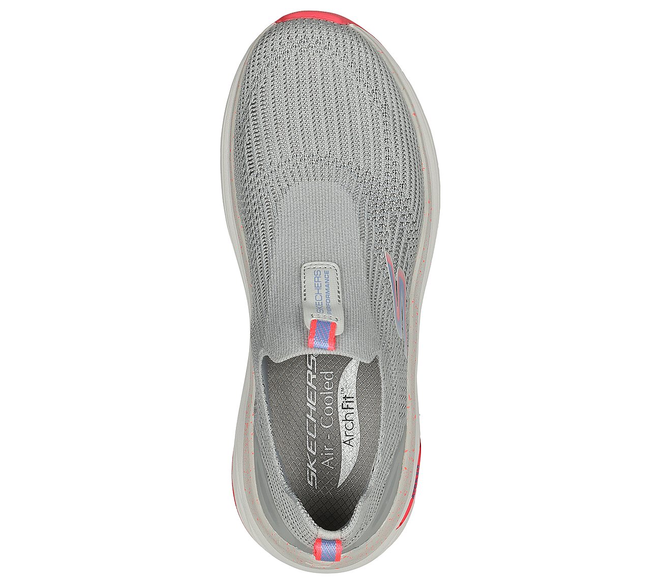 MAX CUSHIONING ARCH FIT - MYR, GREY/PINK Footwear Top View