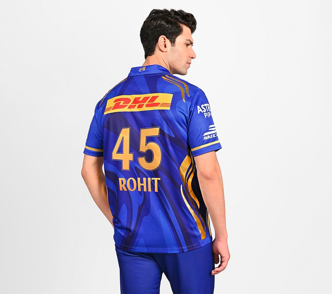 MUMBAI INDIANS: IPL REPLICA JERSEY 2025, ROYAL/NAVY/LIME Apparel Right View