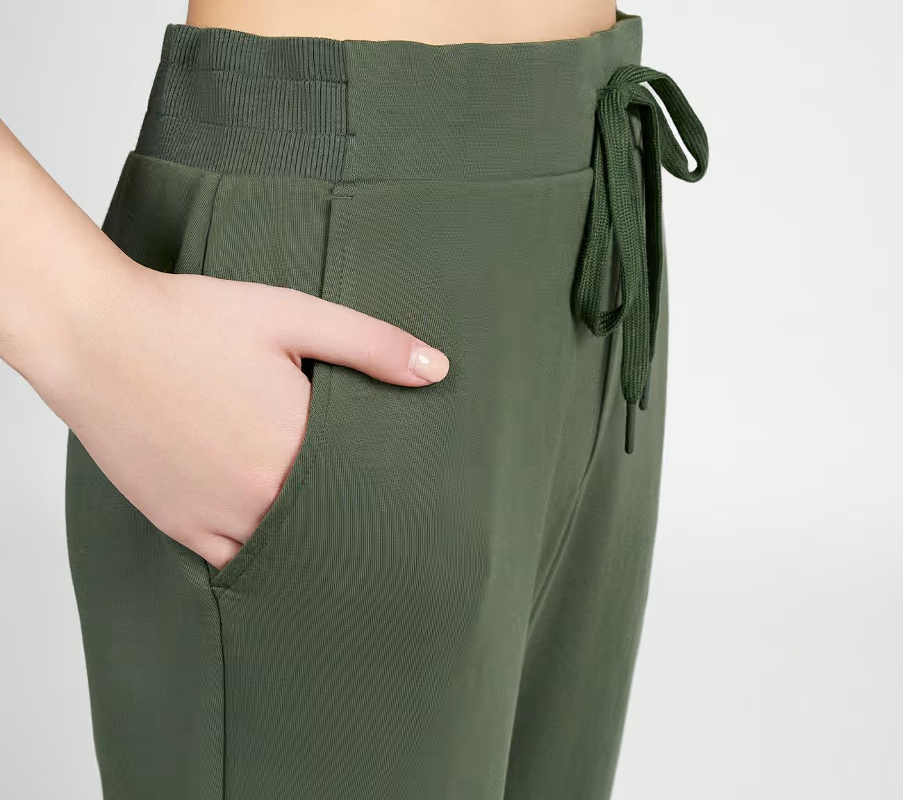 SKECHLUXE RENEW JOGGER, OLIVE/BLACK Apparel Right View