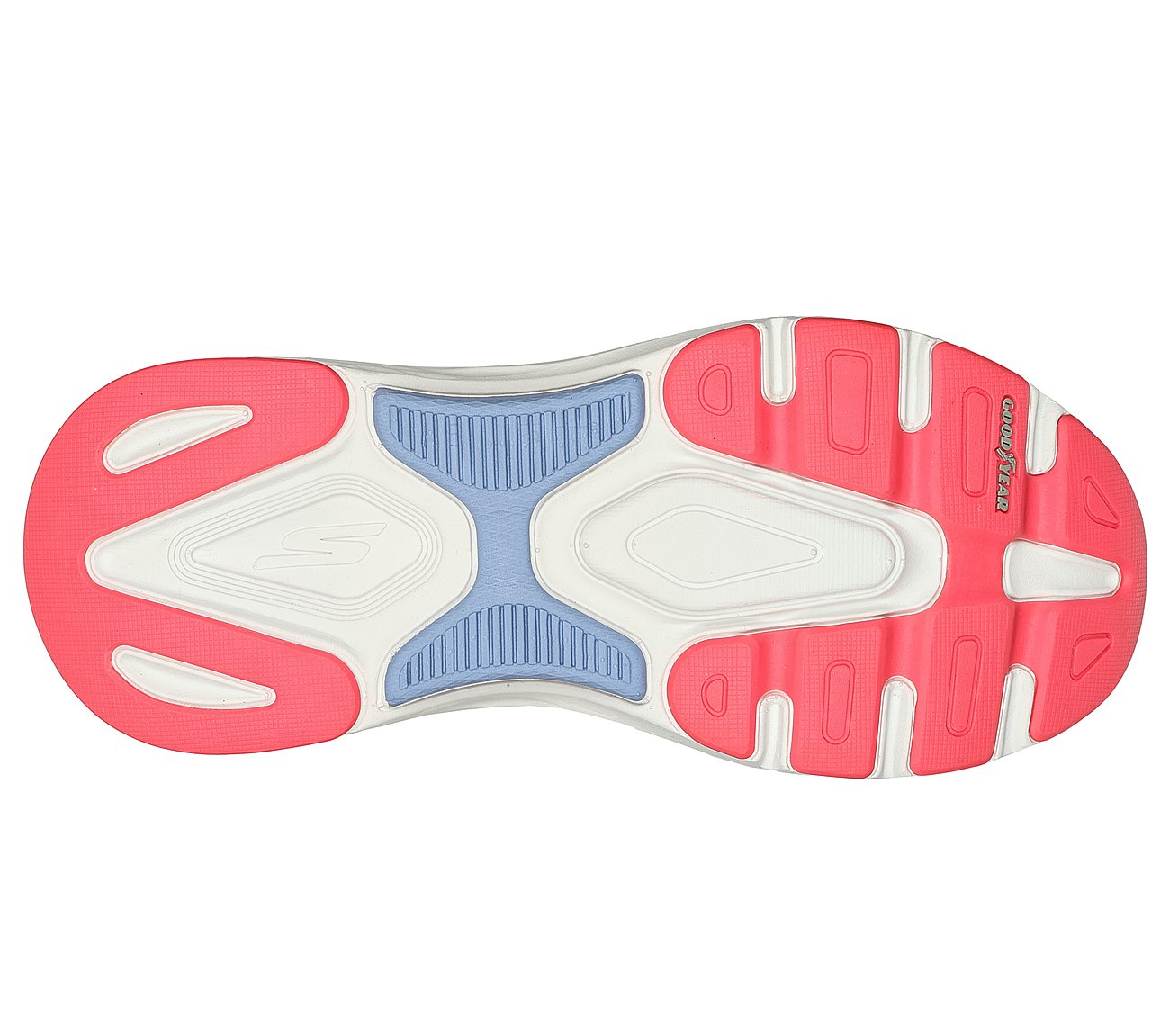 MAX CUSHIONING ARCH FIT - MYR, GREY/PINK Footwear Bottom View