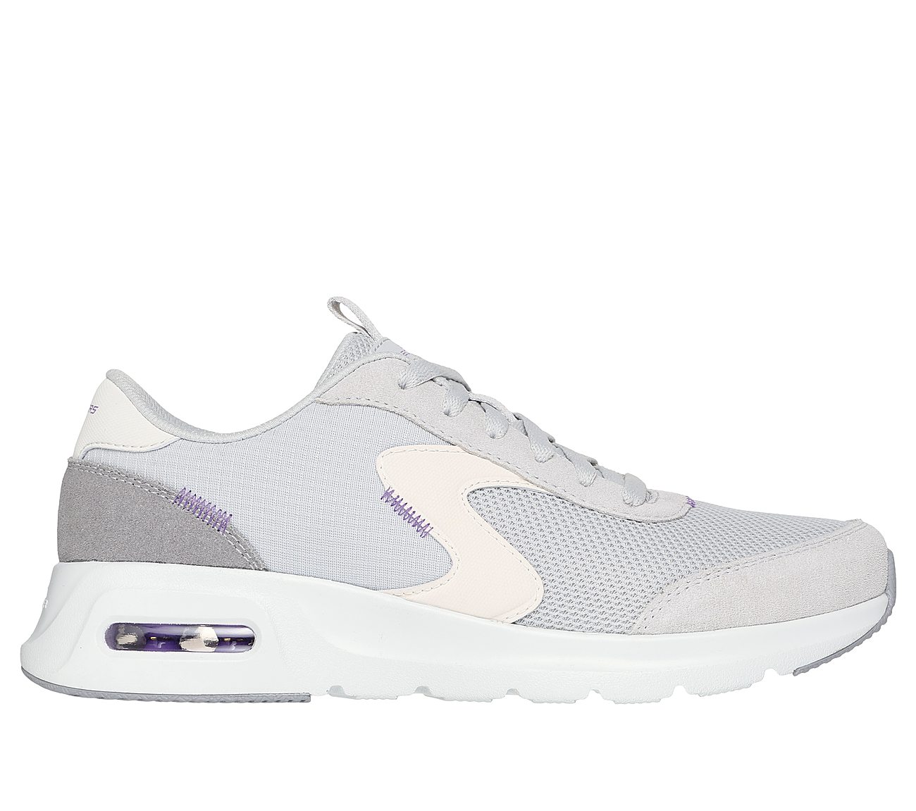 SKECH-AIR COURT-AIR WAVE, LIGHT GRAY/MULTI Footwear Lateral View