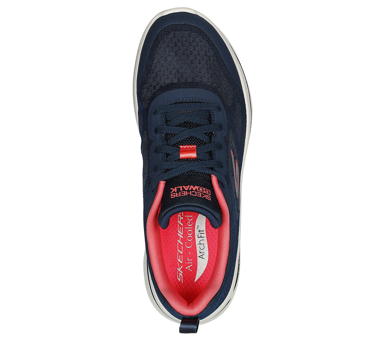 GO WALK ARCH FIT, NAVY/CORAL Footwear Top View