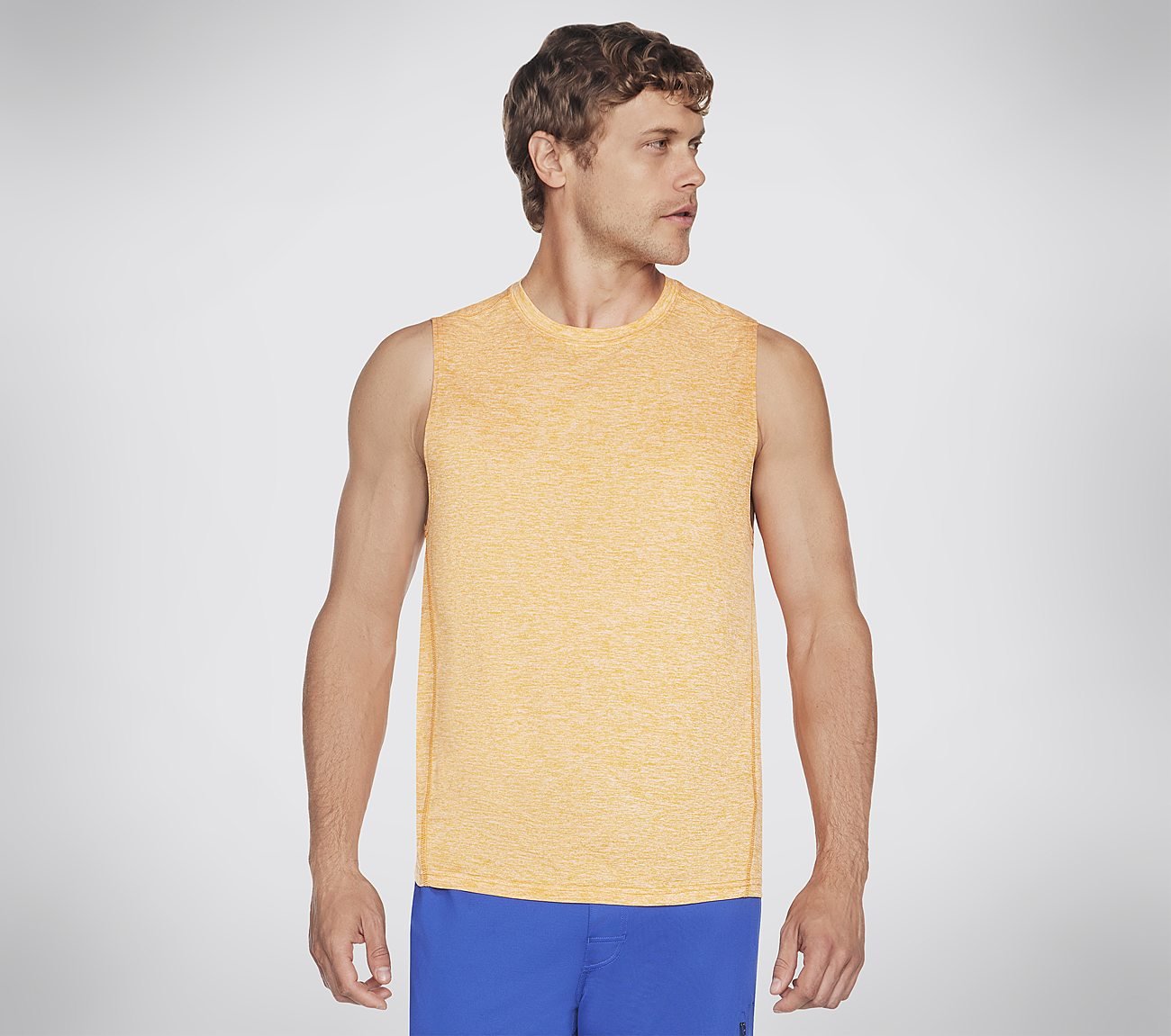 GODRI CHARGE MUSCLE TANK, ORANGE YELLOW Apparel Lateral View