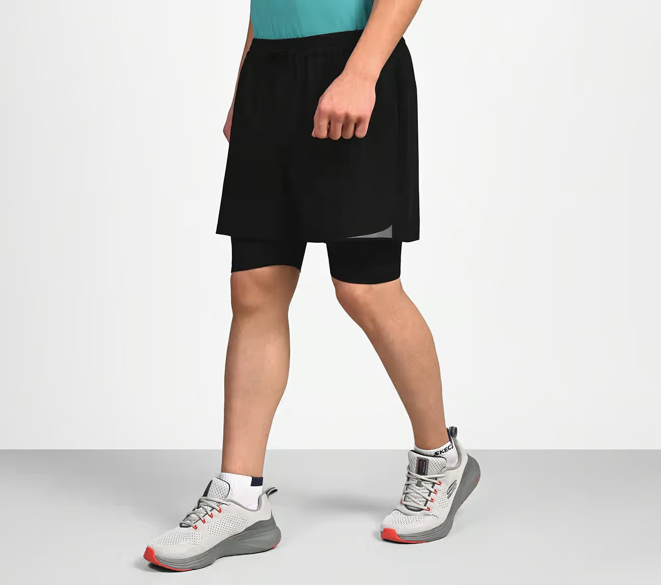 FIREFLY LAYER SHORTS, BLACK/CHARCOAL/BLUE Apparel Bottom View