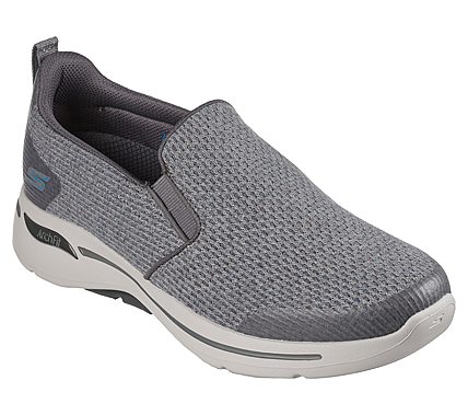 Skechers Grey Go Walk Arch Fit Our Earth Womens Slip On Shoes - Style ...