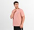 MENS BASIC LOGO  CREW NECK, BLACK/SILVER/PINK Apparel Top View