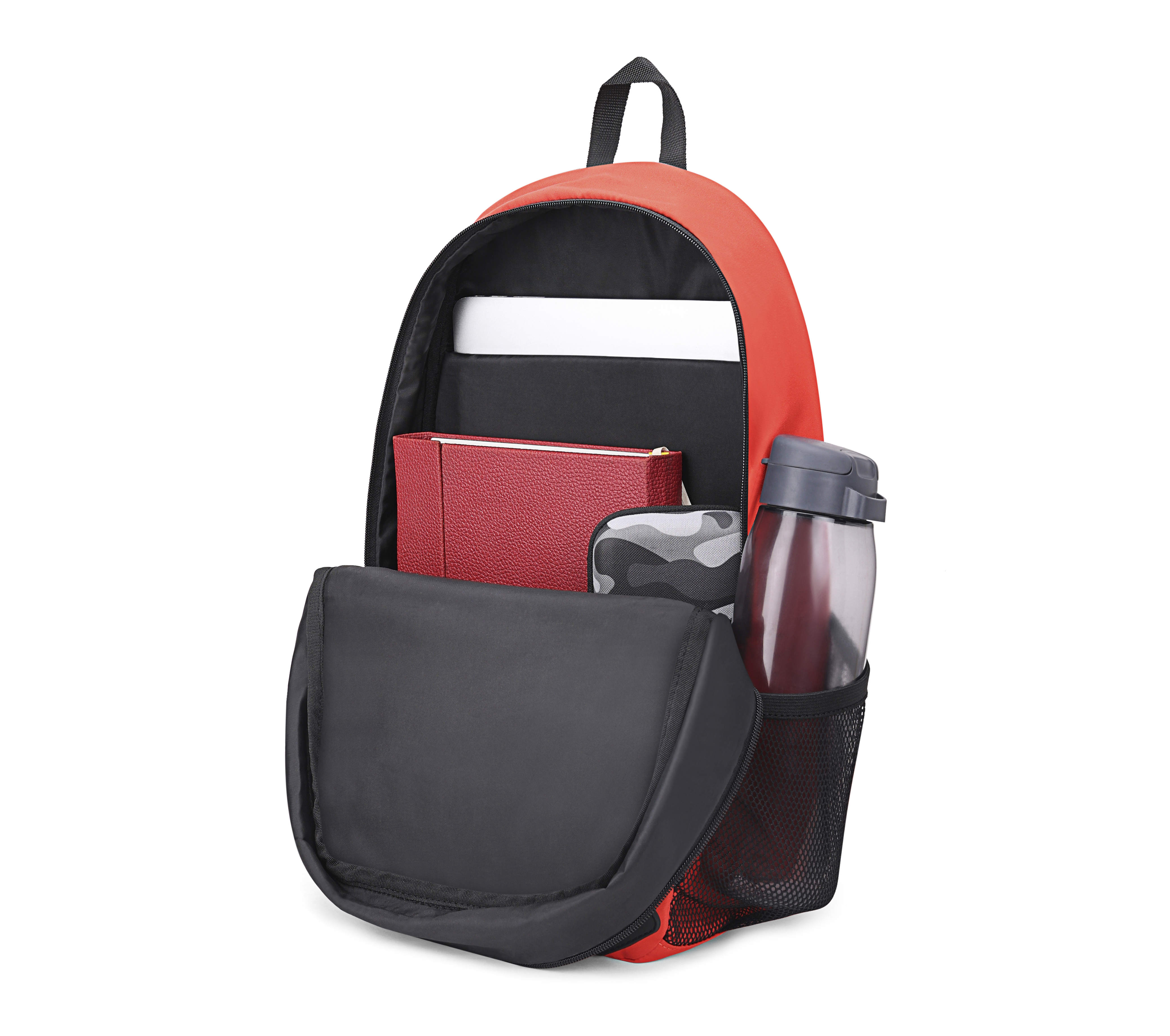 BAGPACK WITH TWIN COMPARTMENT, RRED Accessories Right View