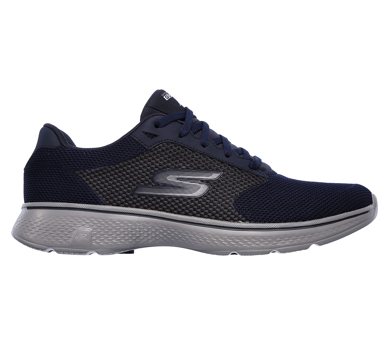 GO WALK 4, NAVY/GREY Footwear Right View