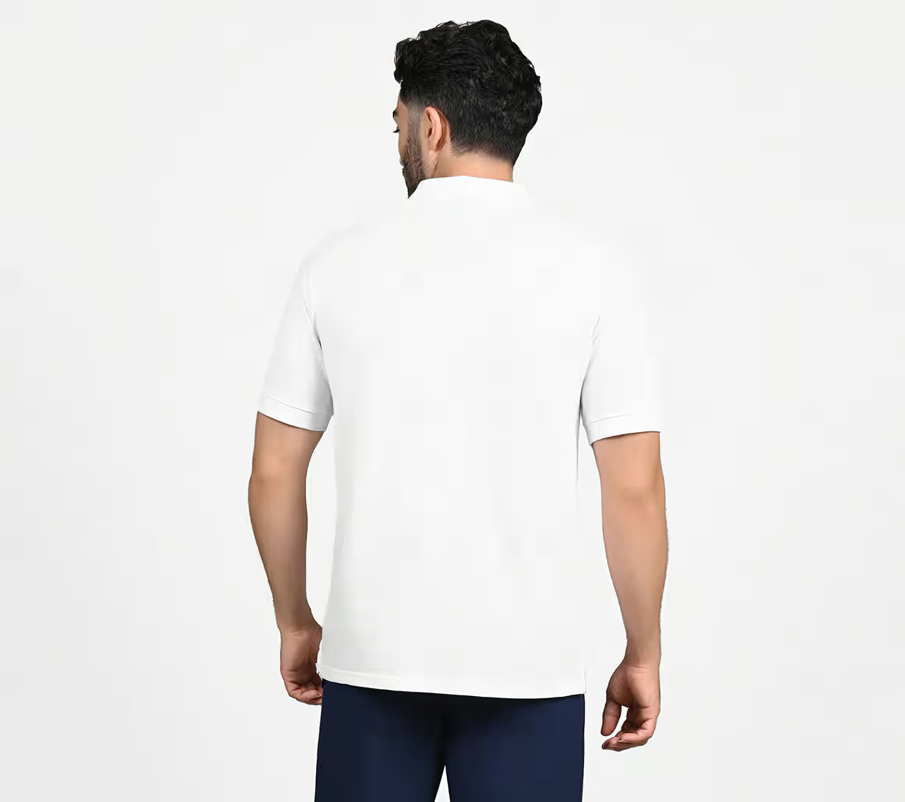 OASIS TWILL PLACKET POLO, WWWHITE Apparel Left View