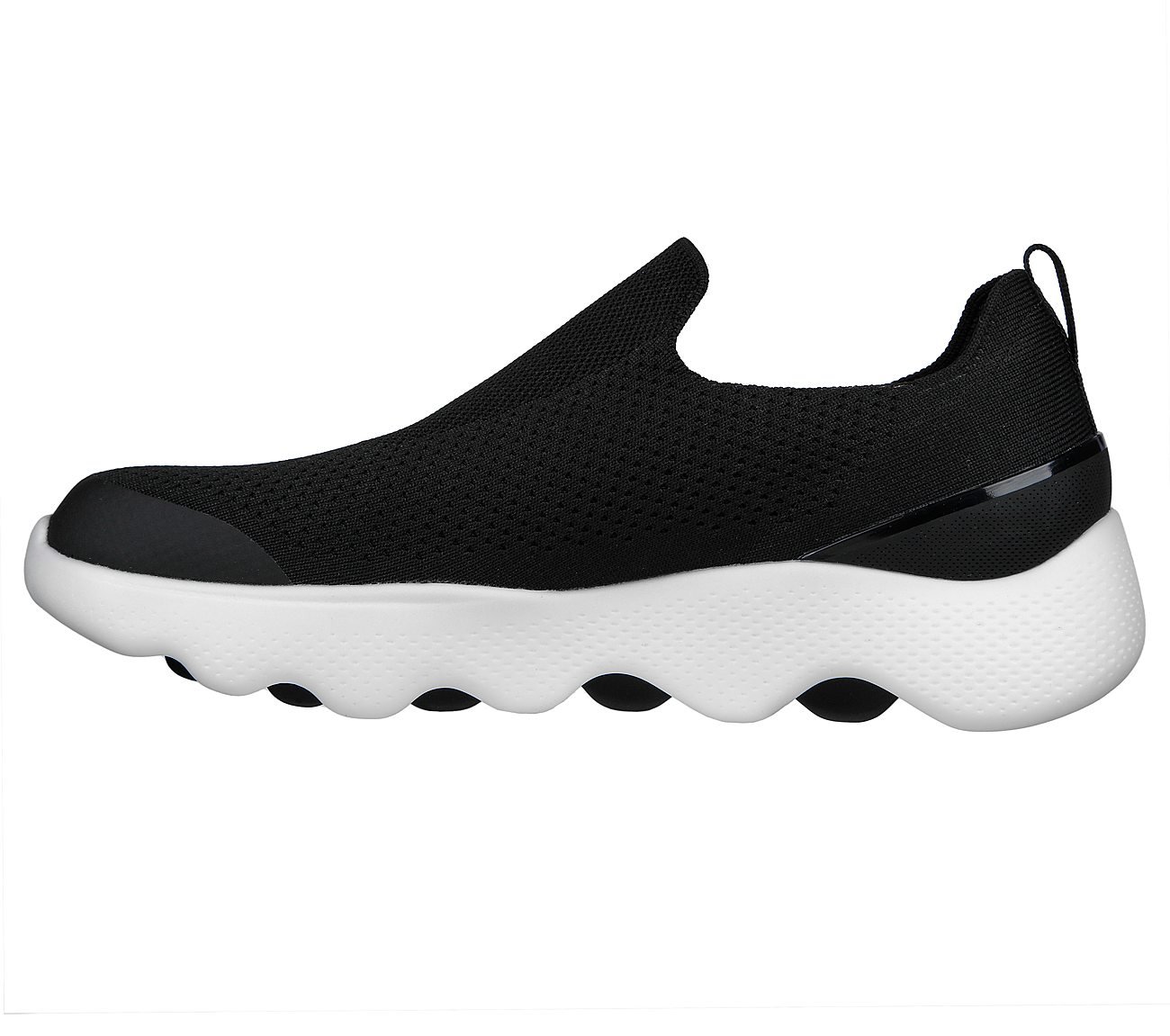 GO WALK MASSAGE FIT - TIDAL, BLACK/WHITE Footwear Left View