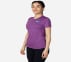 ELITE TECH T-SHIRT, PURPLE/HOT PINK