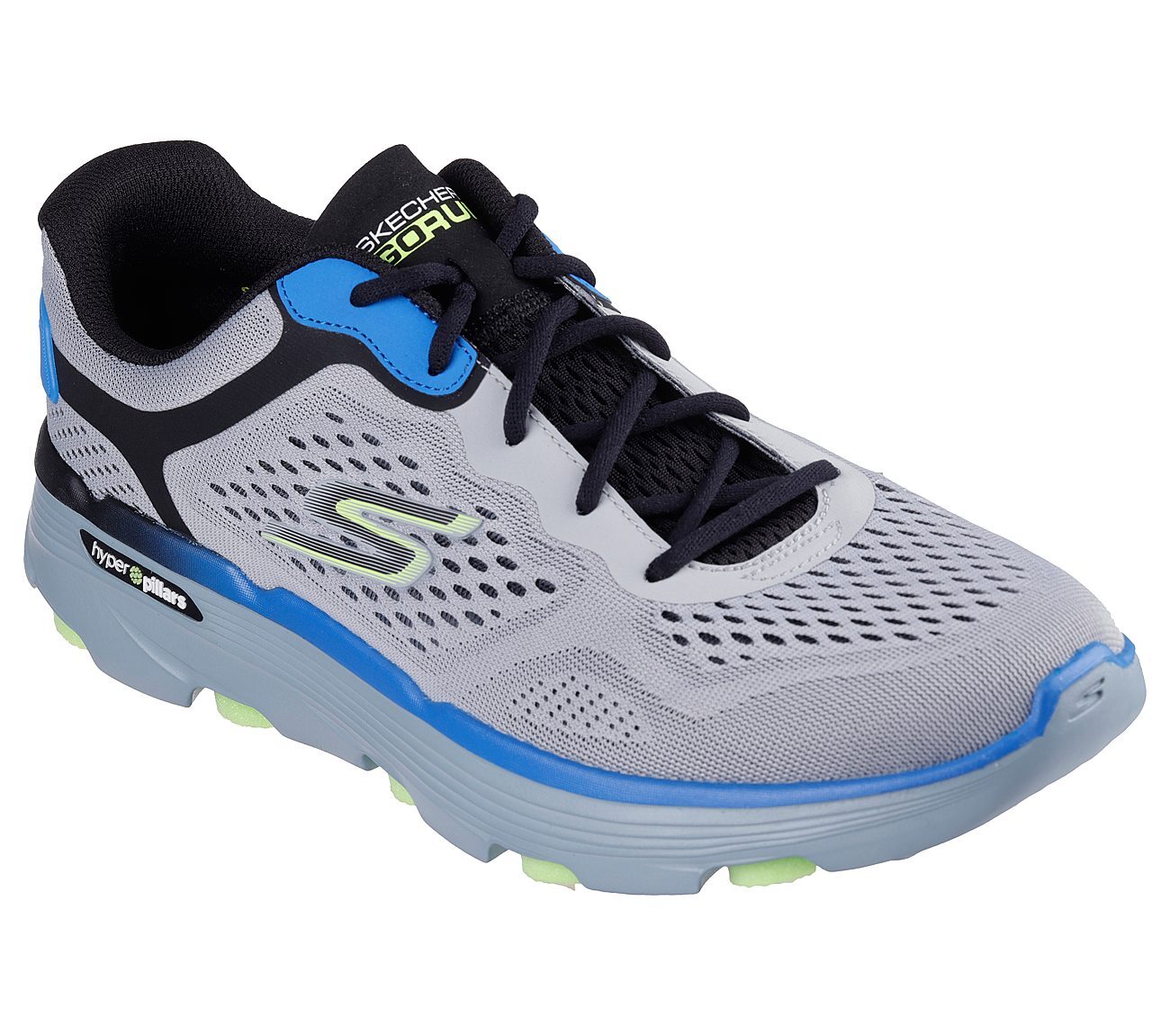 GO RUN 7, GREY/BLUE Footwear Right View