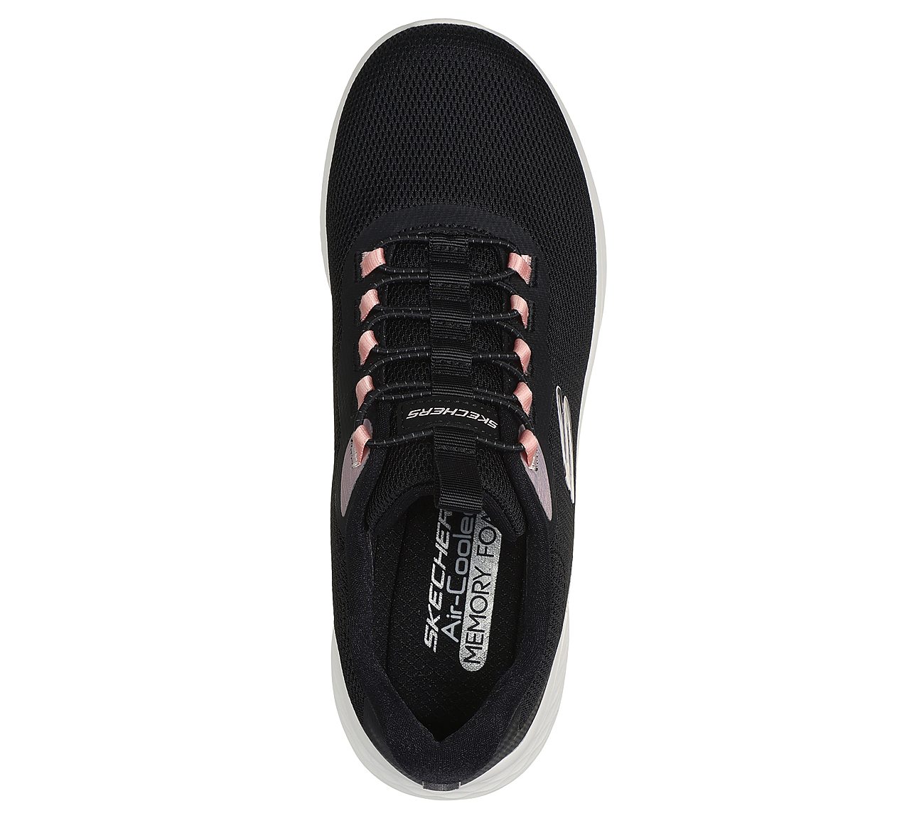 SKECH-LITE PRO-GLIMMER ME, BLACK/PINK Footwear Top View