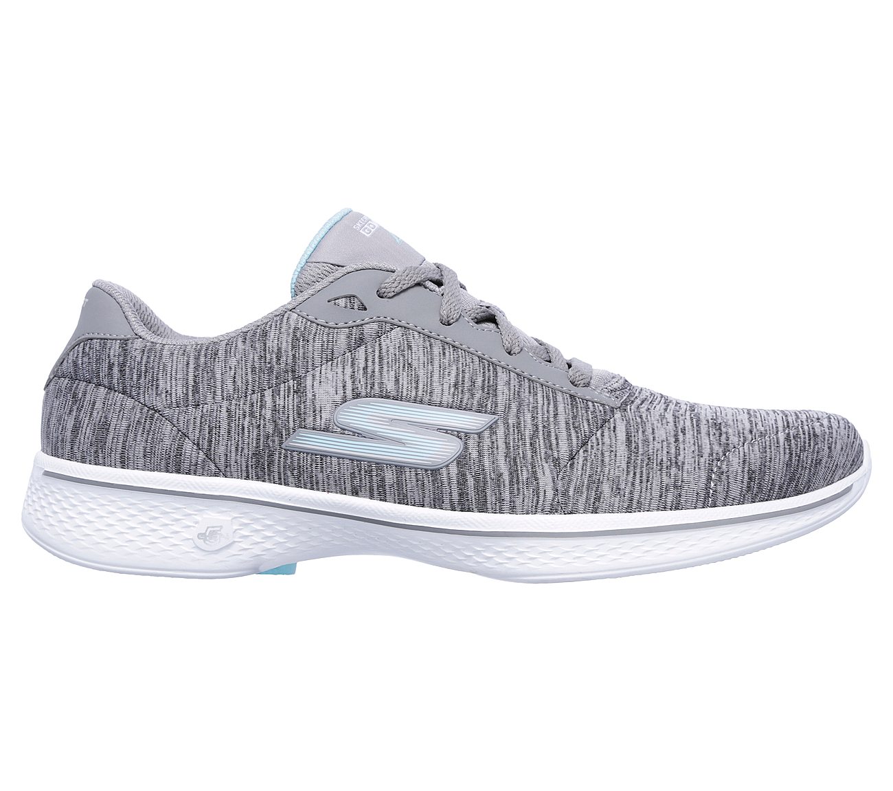 Skechers Grey Blue Go Walk 4 Serenity Lace Up Shoes For Women Style ID 14173 India