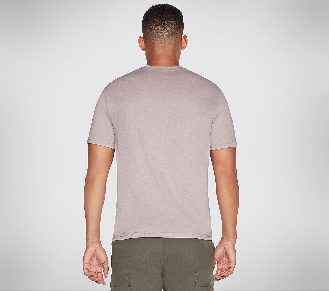 ACTION T-SHIRT, TAUPE/LAVENDER Apparels Top View