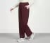 GOLUXE RIB PANT, BURGUNDY/PINK