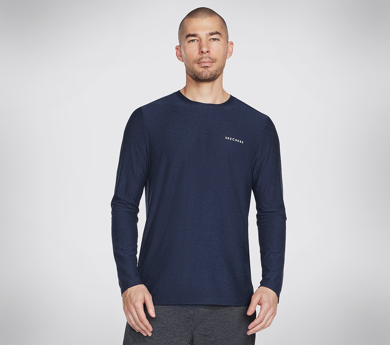 GODRI ALL DAY L/S T-SHIRT, NNNAVY Apparels Lateral View