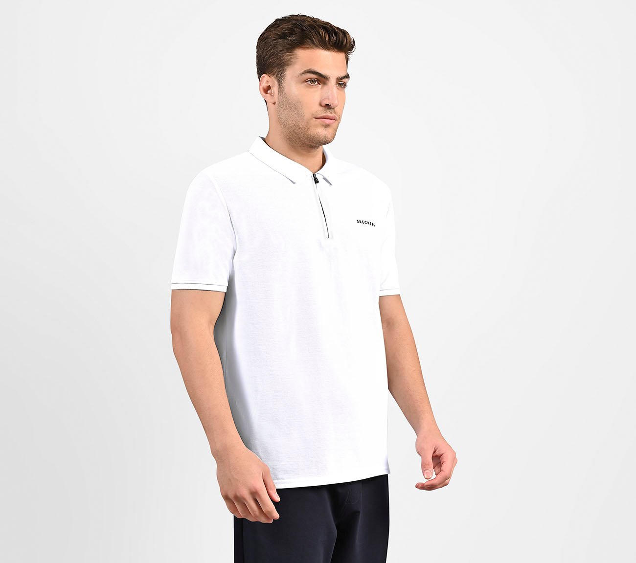 CONTRAST TIPPING POLO, WHITE Apparel Bottom View