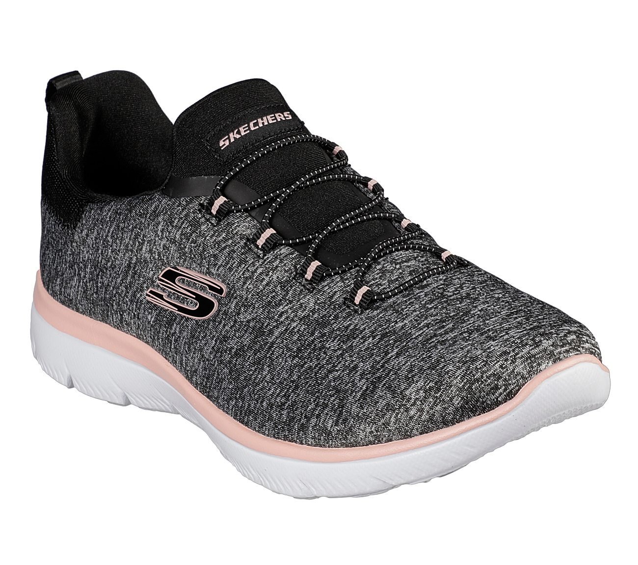 SUMMITS - QUICK GETAWAY, BLACK/CORAL Footwear Right View