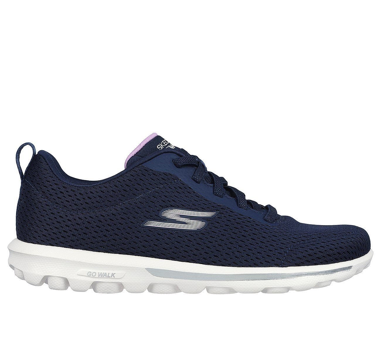 GO WALK TRAVEL - FUN JOURNEY, NAVY/LAVENDER Footwear Lateral View