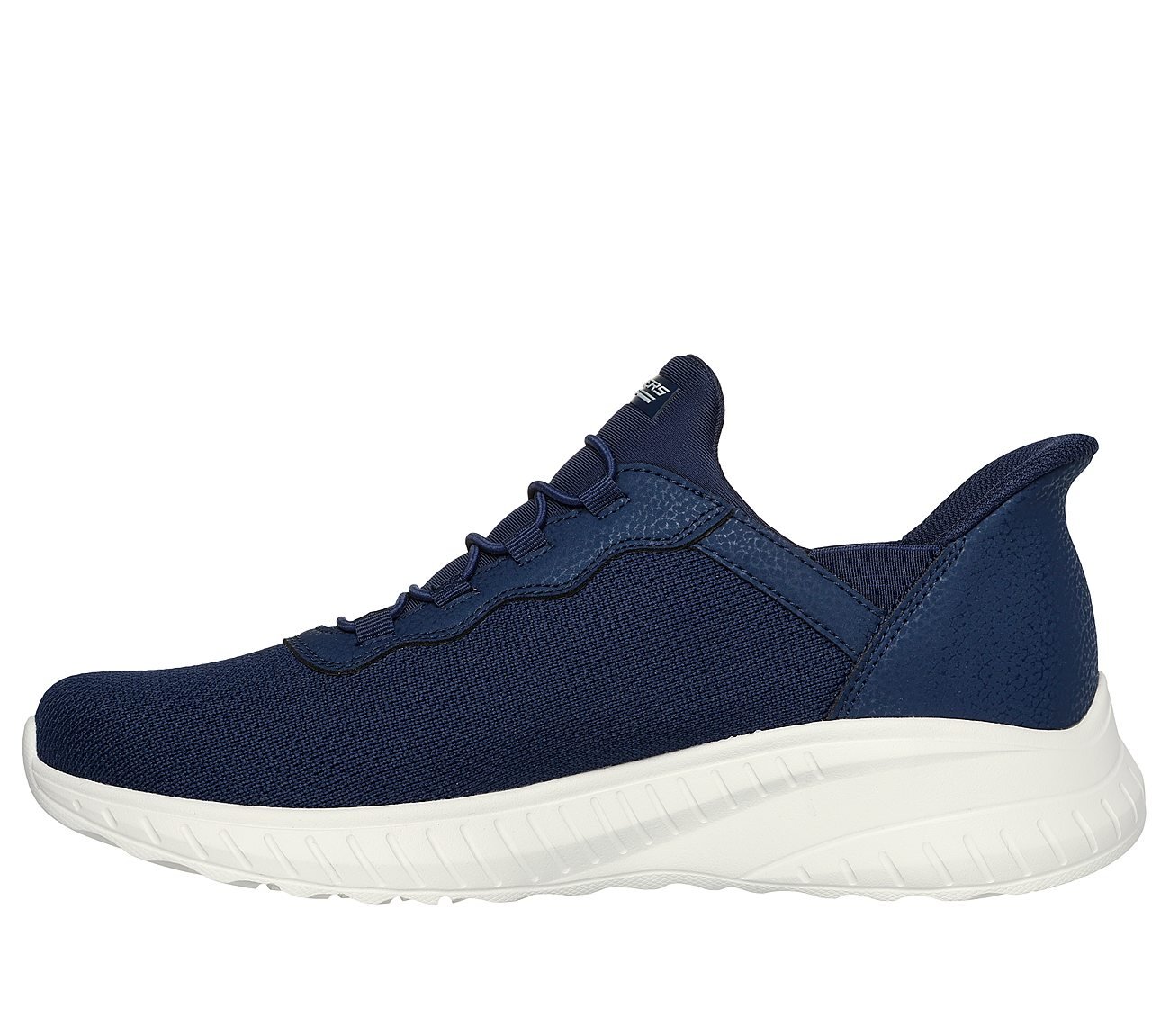 SKECHERS SLIP-INS: BOBS SPORT SQUAD CHAOS- Daily Hype, NNNAVY Footwear Left View