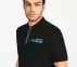 OASIS TWILL PLACKET POLO, BLACK/CHARCOAL/BLUE