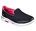 GO WALK 5-NICETY, BLACK/HOT PINK Footwear Lateral View