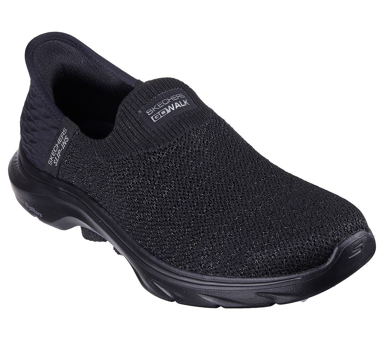 SKECHERS SLIP-INS: GO WALK 7 - SPRINGTIME, BBLACK Footwear Right View