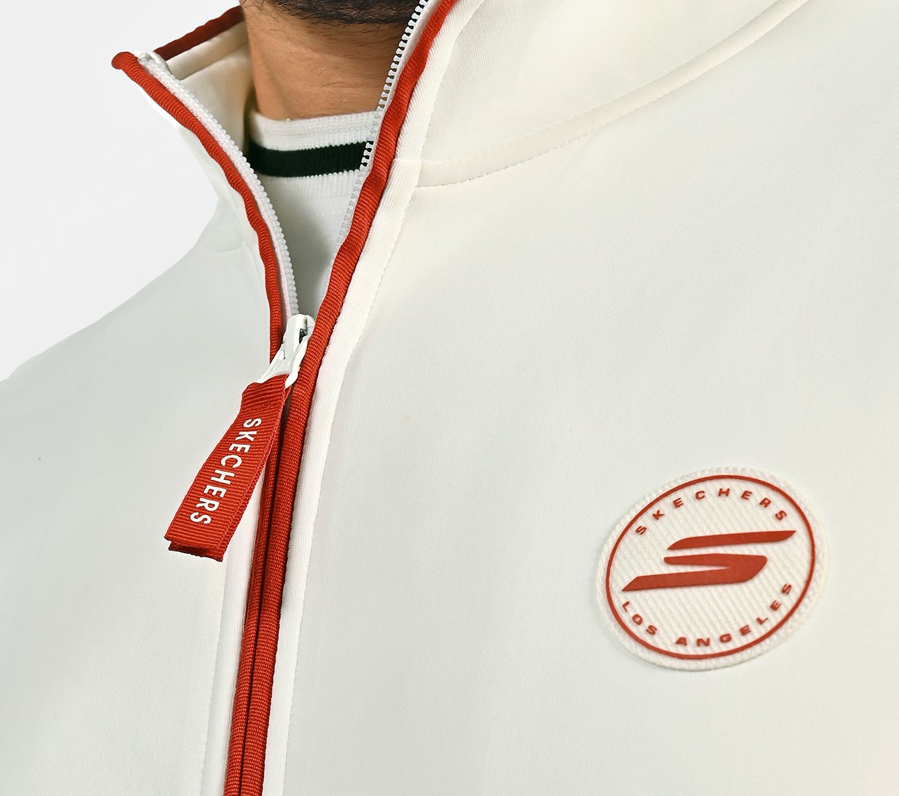 CRICKET TRACK TOP, WHITE Apparel Right View