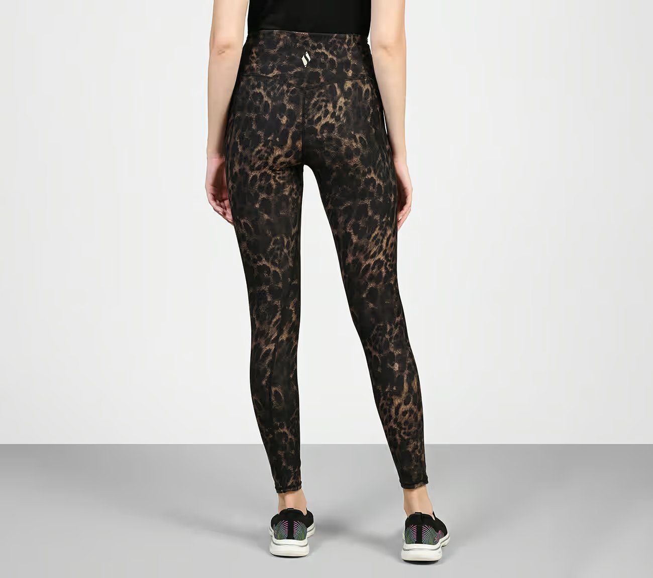 SKECHERS DIAMOND BRUSHED CHEETAH HW FL LEGGING, NATURAL/TAUPE Apparel Left View