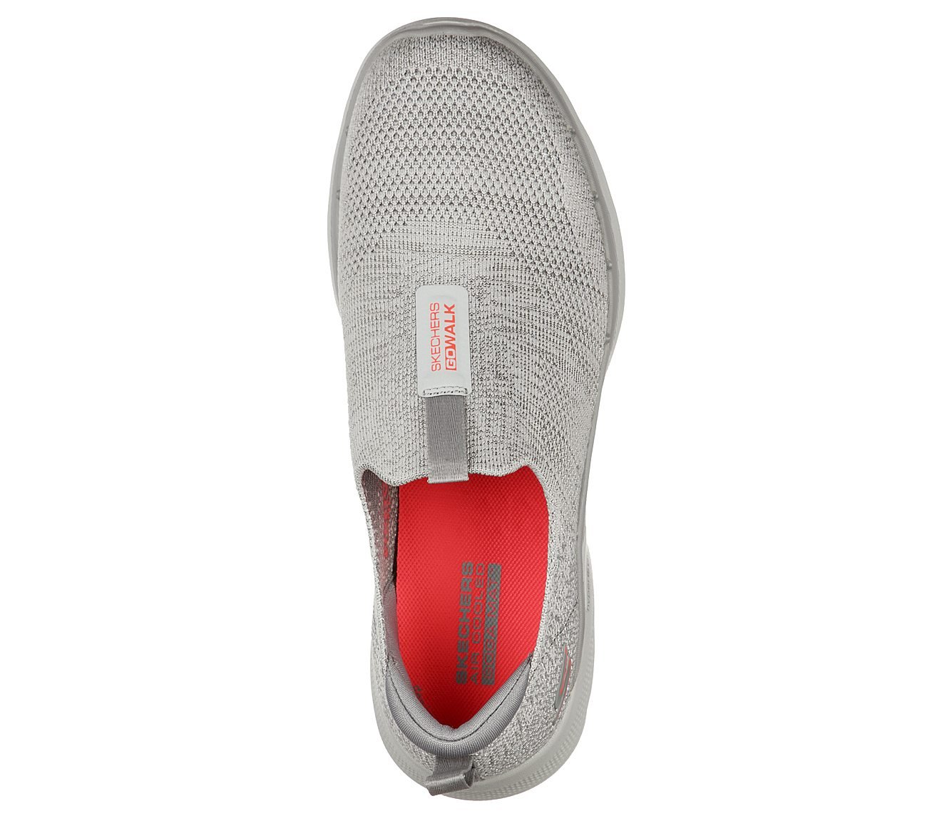 GO WALK 6 - GLIMMERING, GREY/CORAL Footwear Top View