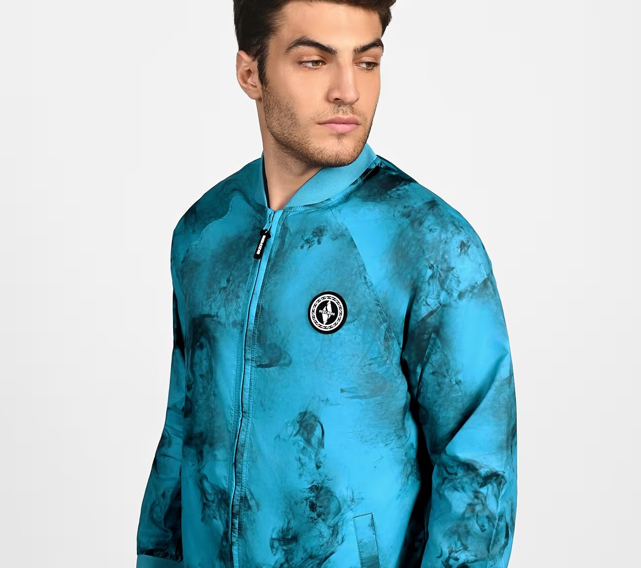 OASIS SMOKE BOMBER JACKET, LAVENDER/AQUA Apparels Right View