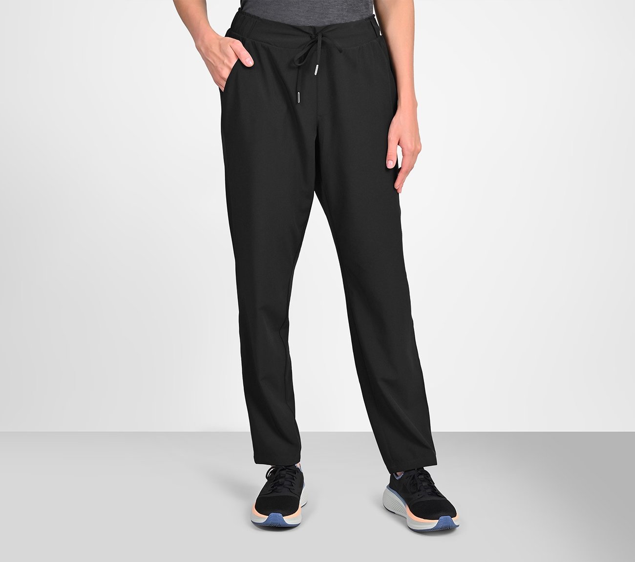 Skechers Slip-ins: GO WALK Uptown Pant, BBBBLACK Apparel Lateral View