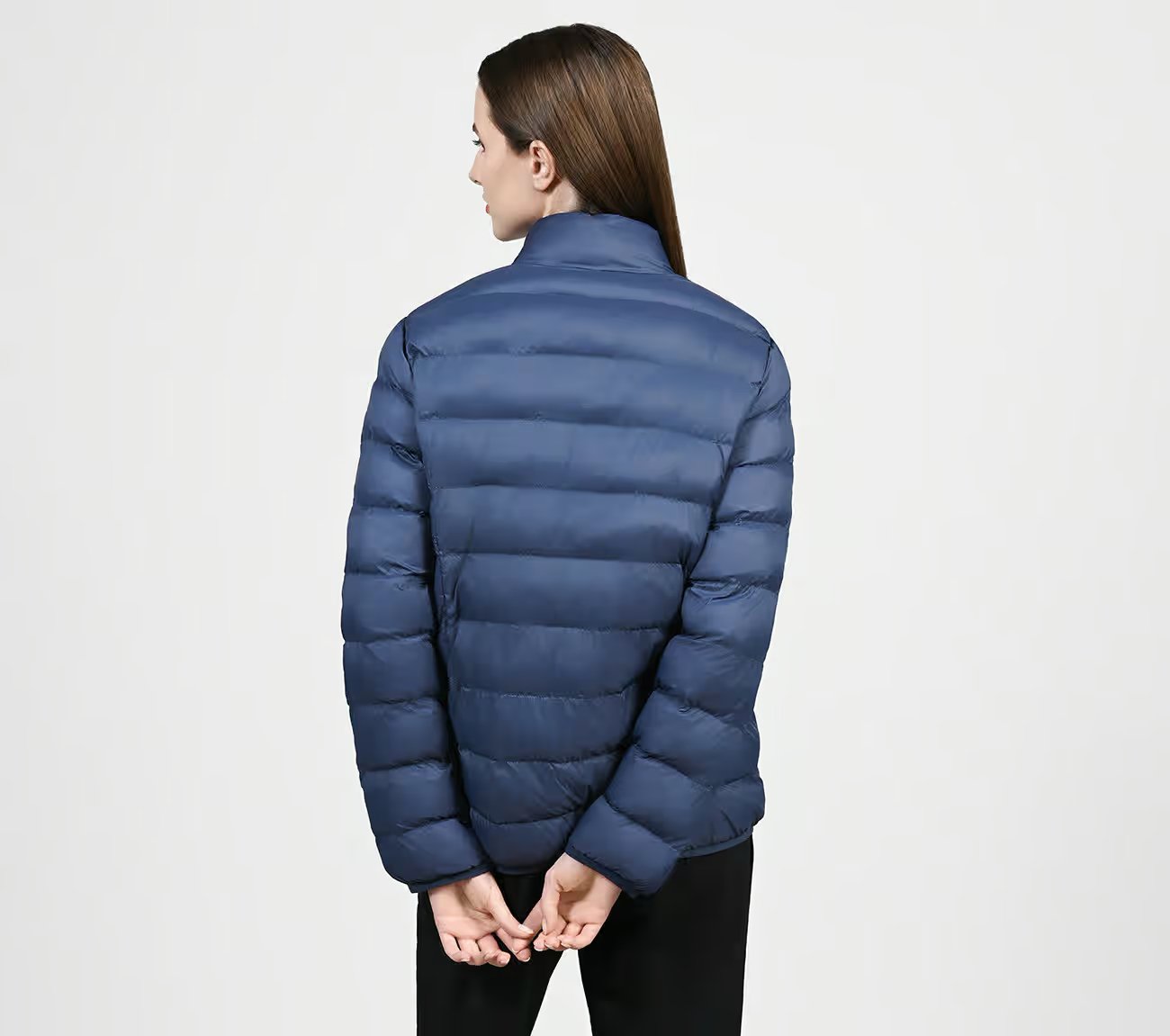 PUFFER FZ JACKET, BLUE/NAVY Apparel Left View