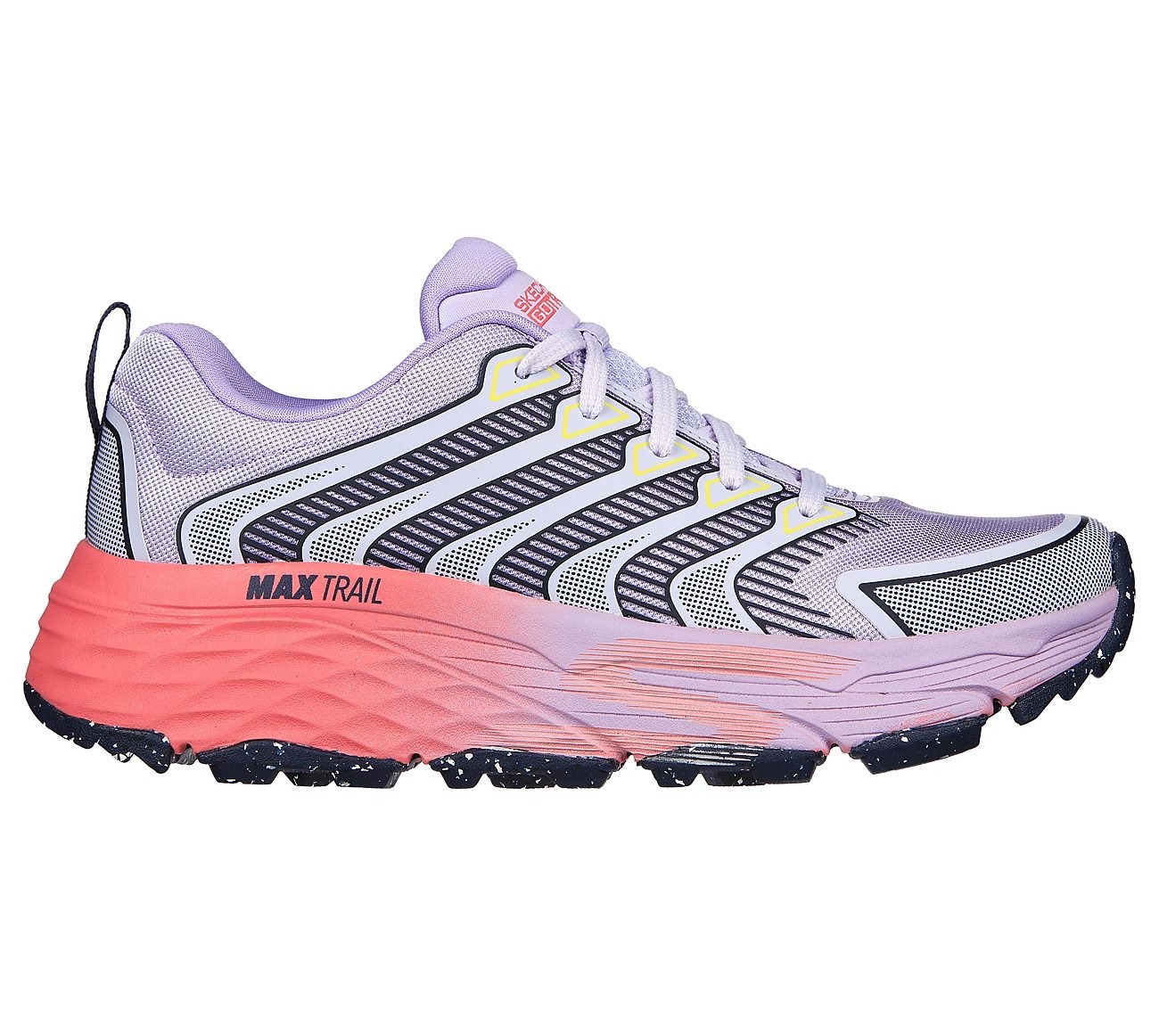 MAX CUSHIONING ELITE TRAIL, LAVENDER/MULTI Footwear Lateral View