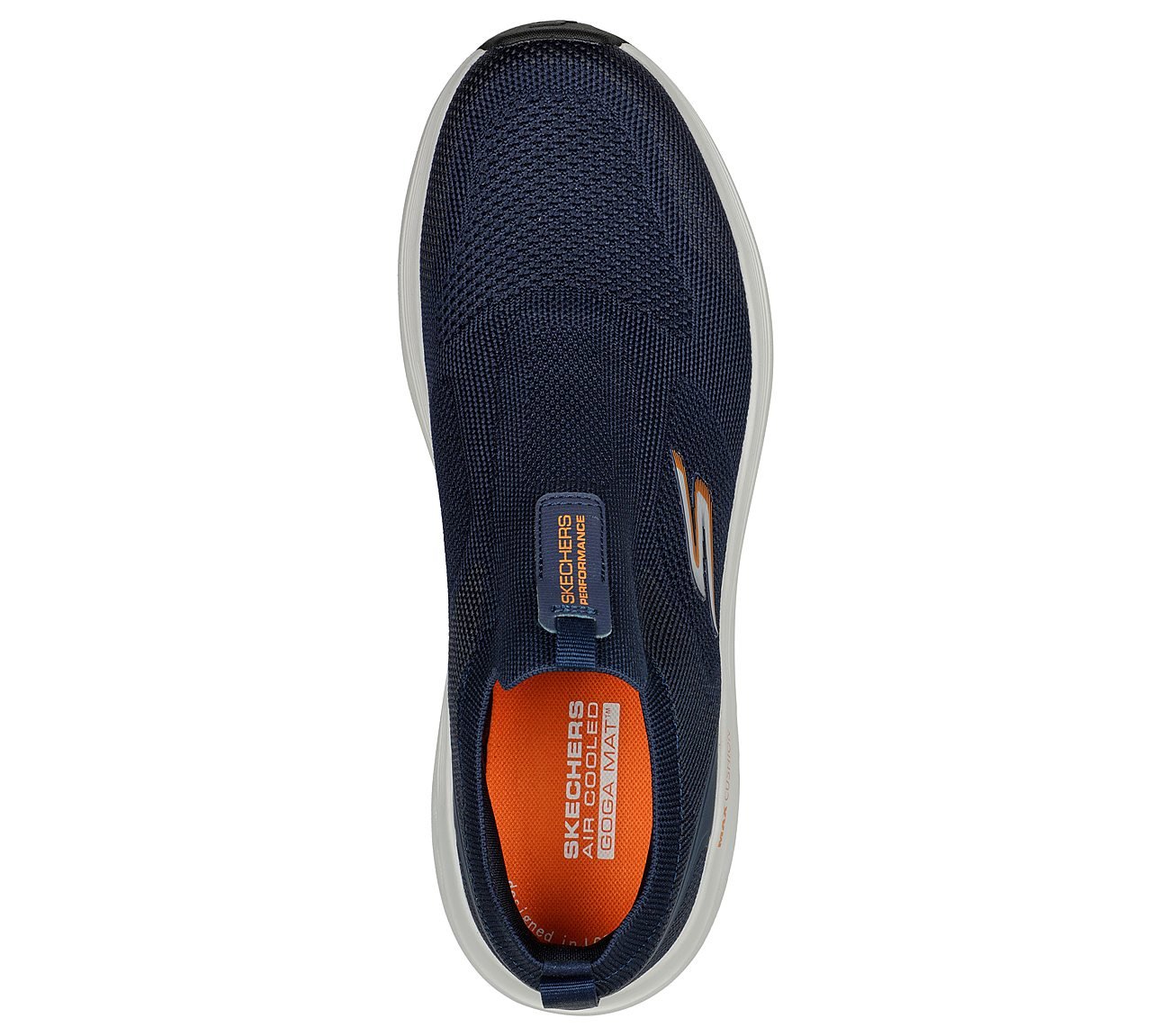 MAX CUSHIONING DELTA, NAVY/ORANGE Footwear Top View