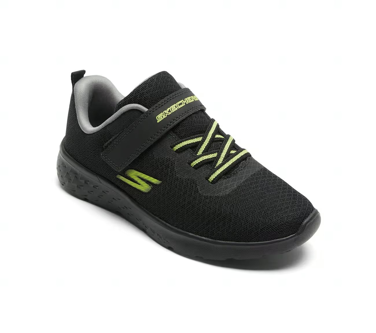 GO RUN 400, BLACK/LIME Footwear Right View