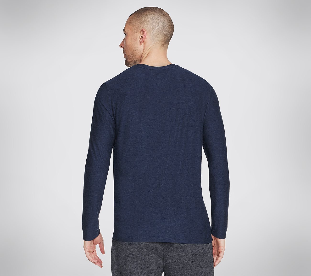 GODRI ALL DAY L/S T-SHIRT, NNNAVY Apparels Top View