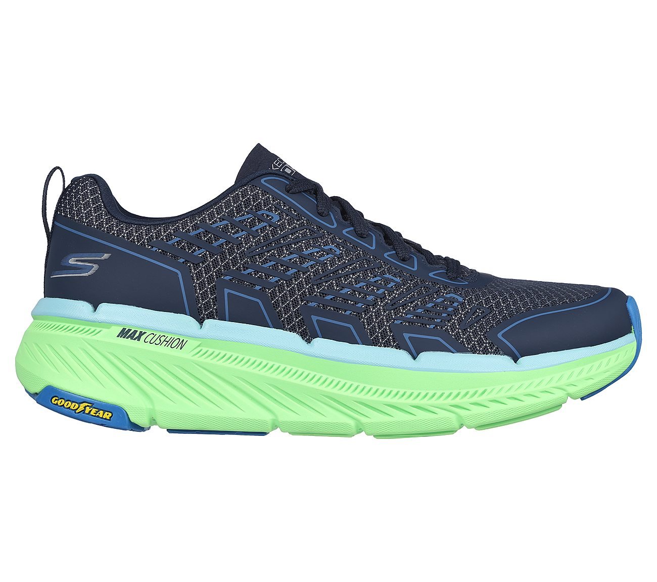 MAX CUSHIONING PREMIER 2, NAVY/MULTI Footwear Lateral View