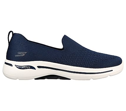 Skechers Navy Go Walk Arch Fit D Womens Slip On Shoes Style ID: 124418 ...