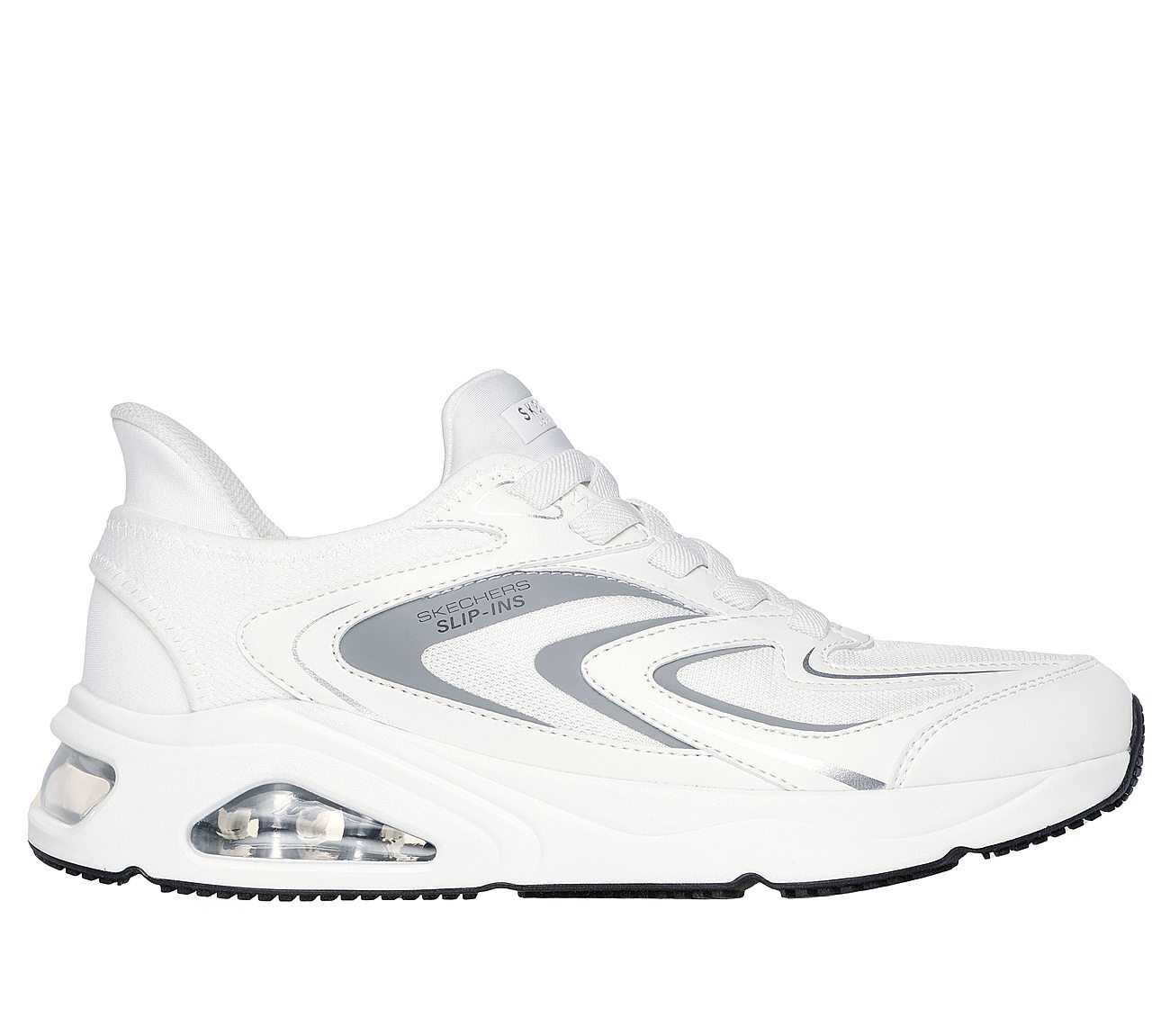 TRES-AIR UNO - VISION-AIRY SLIP-INS, WHITE/GREY Footwear Lateral View