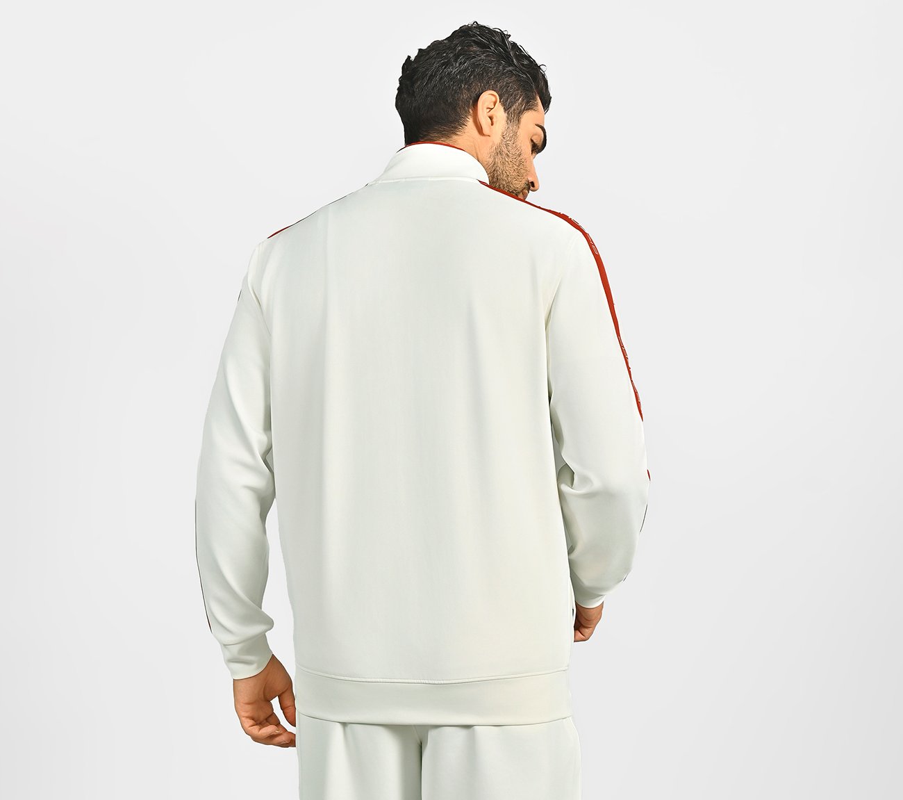 CRICKET TRACK TOP, WHITE Apparel Left View