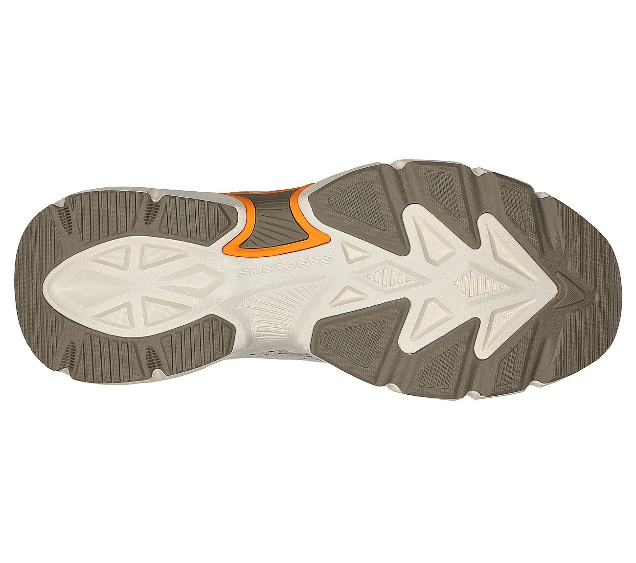 SKECH-AIR VENTURA, TAUPE/ORANGE Footwear Bottom View