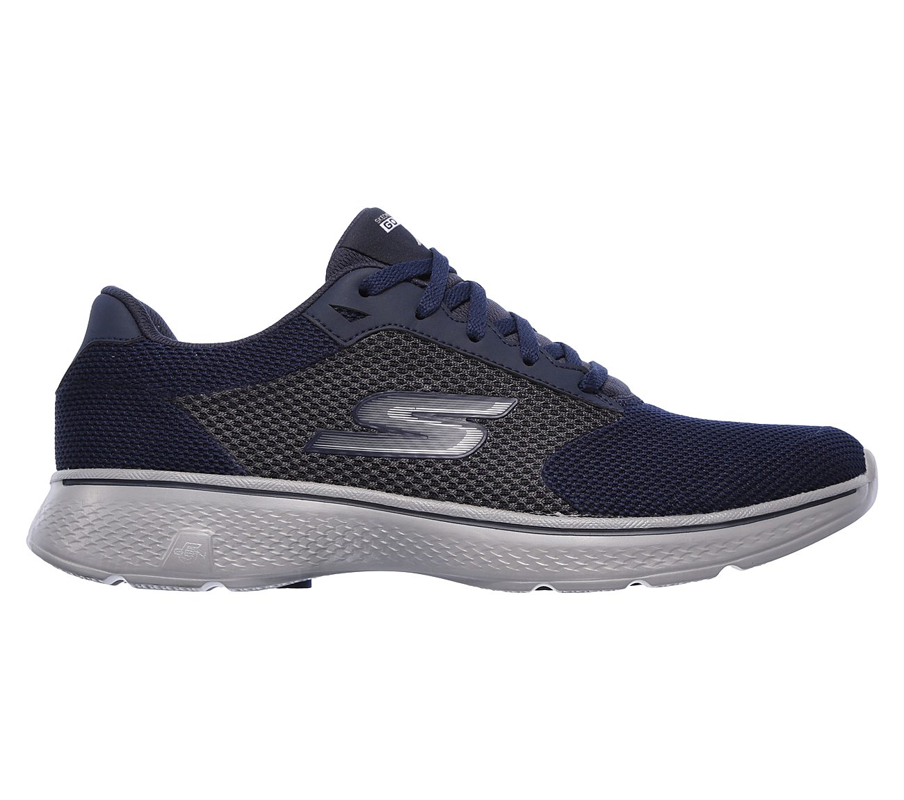 GO WALK 4, NAVY/GREY Footwear Right View