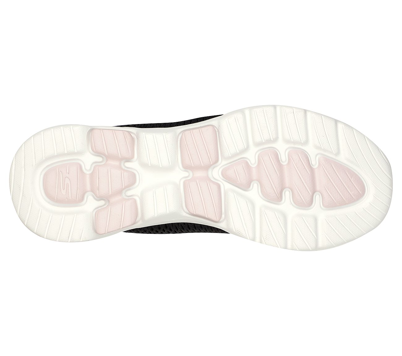 GO WALK 5 - LAKE VIEWS, BLACK/LIGHT PINK Footwear Bottom View