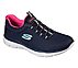 SUMMITS, NAVY/HOT PINK Footwear Lateral View