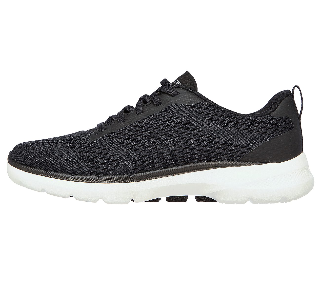 GO WALK 6 - BOLD VISION, BLACK/WHITE Footwear Left View