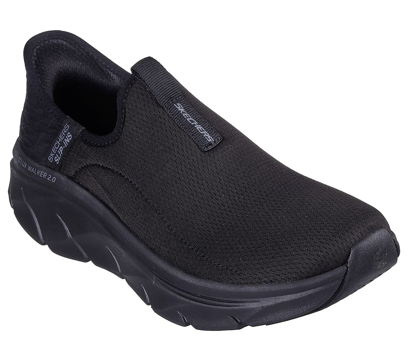 SKECHERS SLIP-INS RF: D'LUX WALKER 2.0- Happy Step, BBLACK Footwear Right View