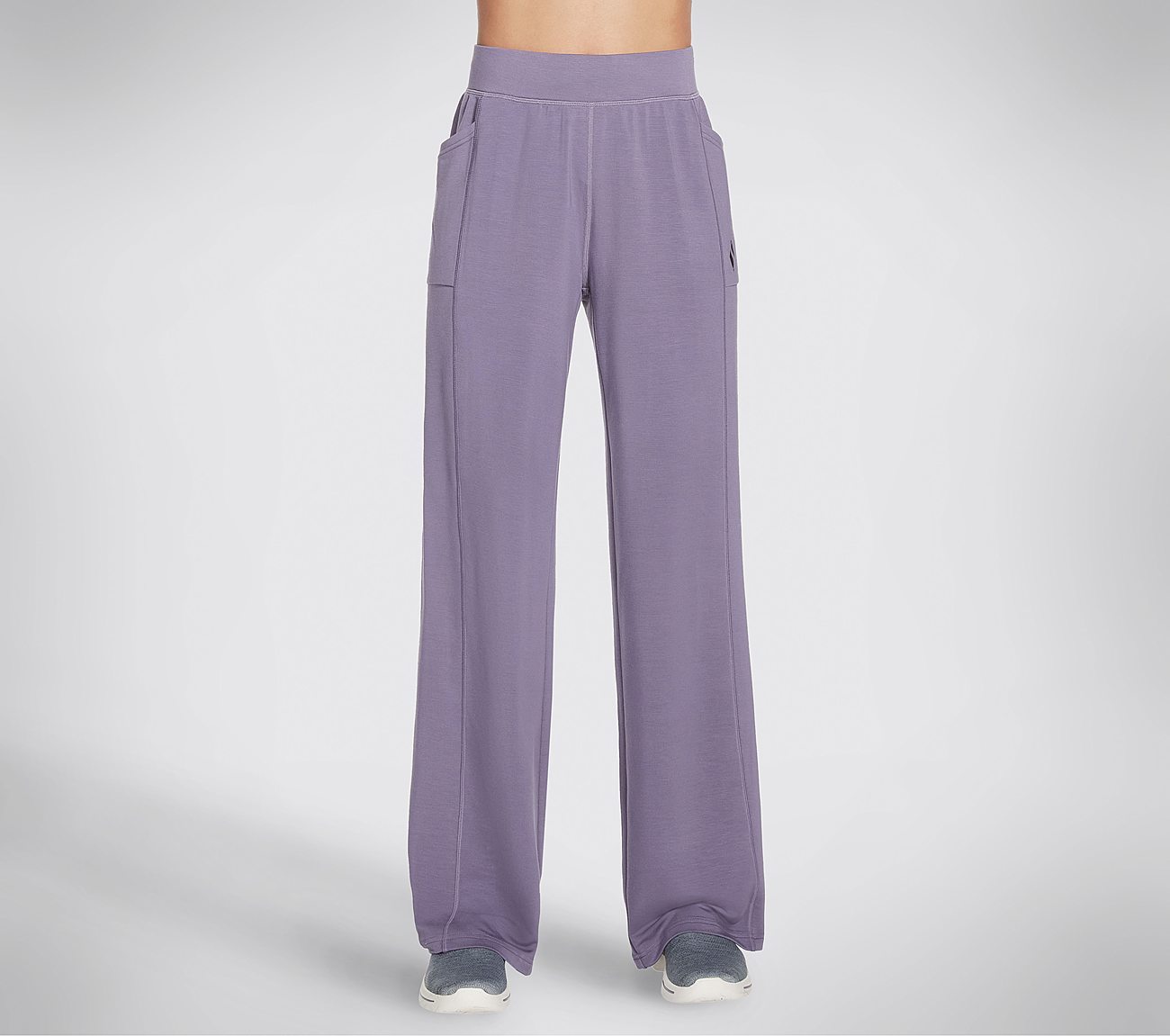 Skechers Restful 4 Pocket Pant, Grey Purple Loose Pants For Women